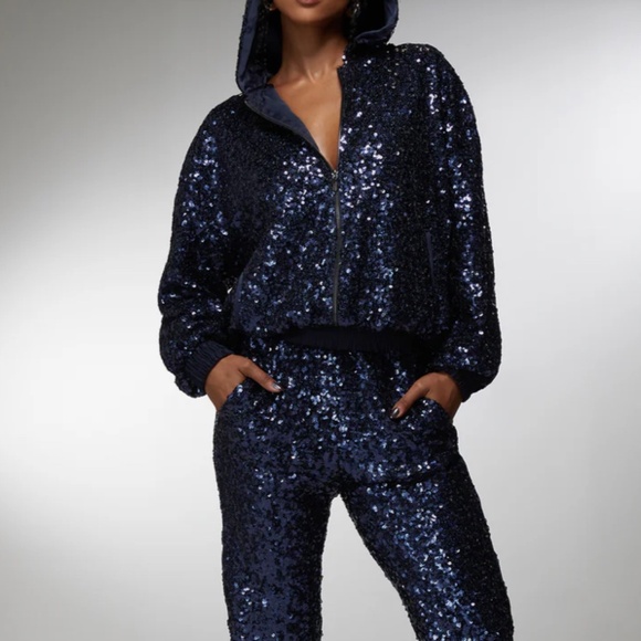 Sequin hoodie and jogger set - Picture 1 of 6